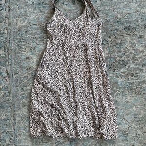 PACT Maya Halter Dress in Windswept Oat Print  dress